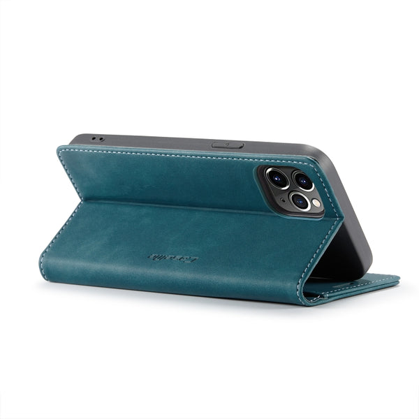 For iPhone 12 Pro Max CaseMe-013 Multifunctional Retro Frosted Horizontal Flip Leather Case...(Blue)