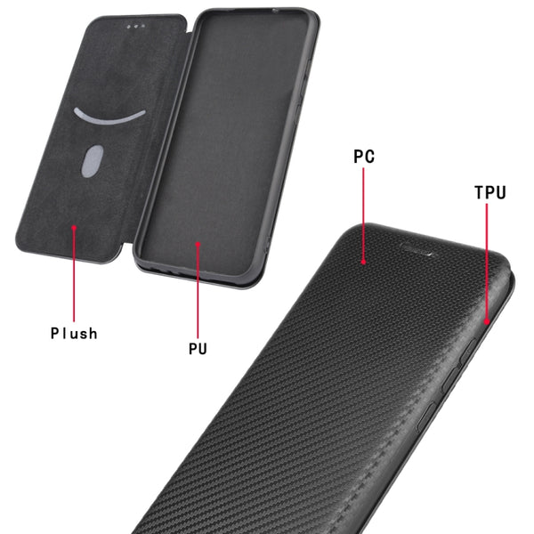 For Huawei Honor Play 9A Carbon Fiber Texture Horizontal Fli