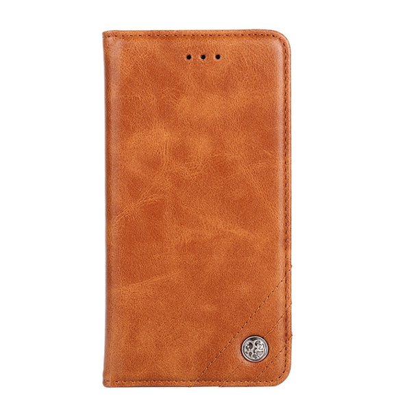For Samsung Galaxy S10 Non-Magnetic Retro Texture Horizontal Flip Leather Case with Holder...(Brown)
