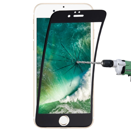 0.1mm 9H Full Screen Flexible Fiber Tempered Glass Film for iPhone SE 2020 8 7(Black)