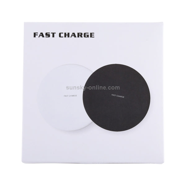 9V 1A 5V 1A Universal Round Shape Qi Standard Fast Wireless Charger(Black)