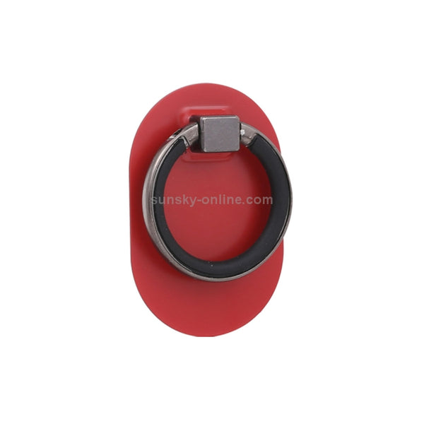 Universal Phone Adhesive Metal Plate 360 Degree Rotation Stand Finger Grip Ring Holder(Red)