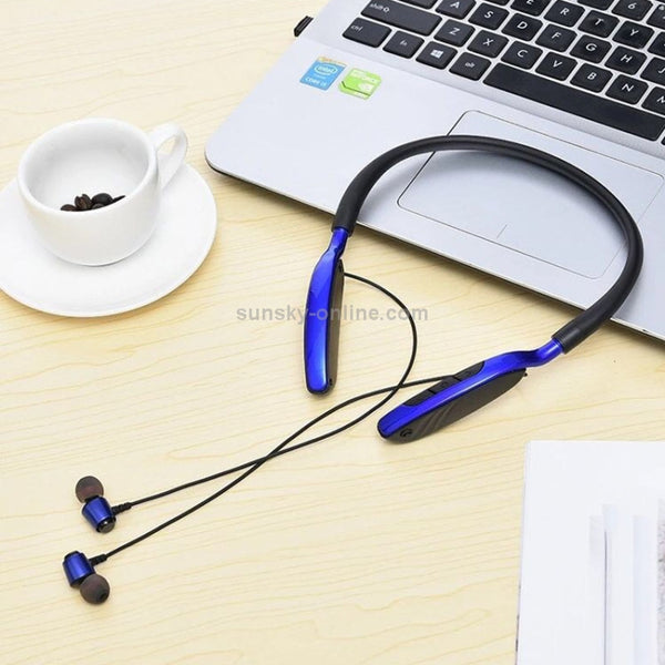 D01 Bluetooth 5.0 Hanging Neck Sports Wireless In-ear Bluetooth Earphone (Blue)
