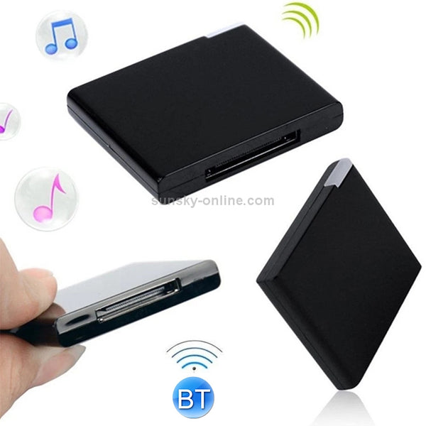 Wireless Bluetooth Music Receiver For iPhone 4 & 4S (iPad 3) iPad 2 iPod Any Bluetooth Dev...(Black)