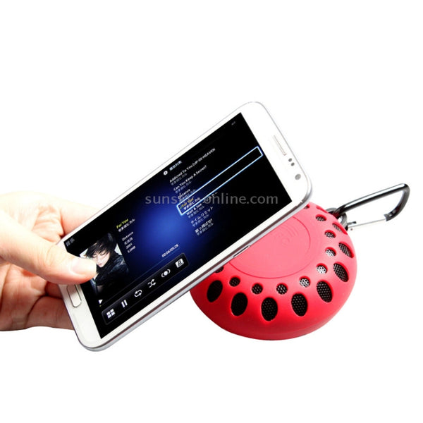 BTS-25OK Outdoor Sports Portable Waterproof Bluetooth Speaker with Hang Buckle, Hands-free C...(Red)