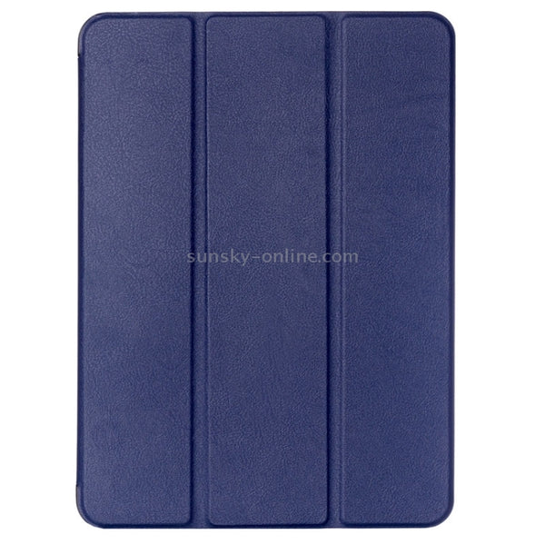 Custer Texture Horizontal Flip Leather Case with 3-folding Holder for Galaxy Tab S2 9....(Dark Blue)