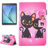 For Galaxy Tab A 7.0 (2016) T280 Lovely Cartoon Cat Couple Pattern Horizontal Flip Leather Case with Holder & Card Slo...(2016) T280 Lovely Cartoon Cat Couple Pattern Horizontal Flip Leather Case with Holder & Card Slots & Pen Slot