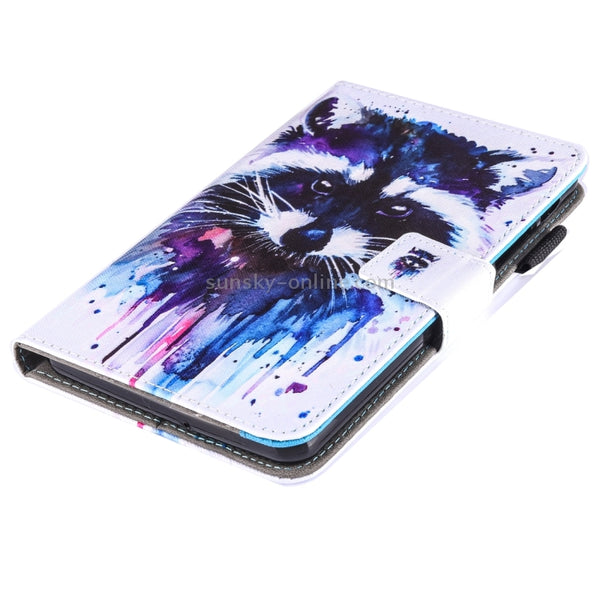 For Galaxy Tab A 7.0 (2016) T280 Lovely Cartoon Raccoon Pattern Horizontal Flip Leather Case with Holder & Card Slots ...(2016) T280 Lovely Cartoon Raccoon Pattern Horizontal Flip Leather Case with Holder & Card Slots & Pen Slot