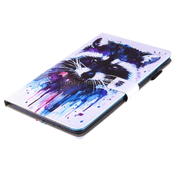 For Galaxy Tab E 9.6 T560 Lovely Cartoon Raccoon Pattern Horizontal Flip Leather Case with Holder...