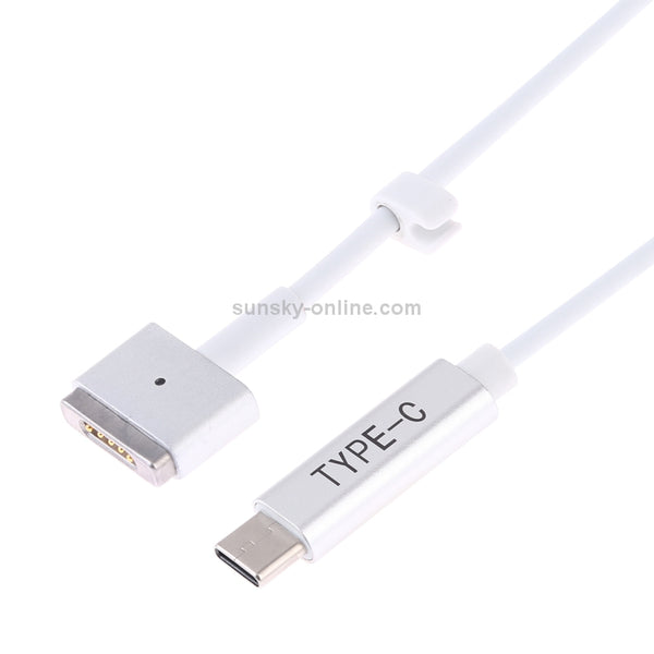 85W 5 Pin MagSafe 2 (T-Shaped) to USB-C Type-C PD Charging Cable(White)