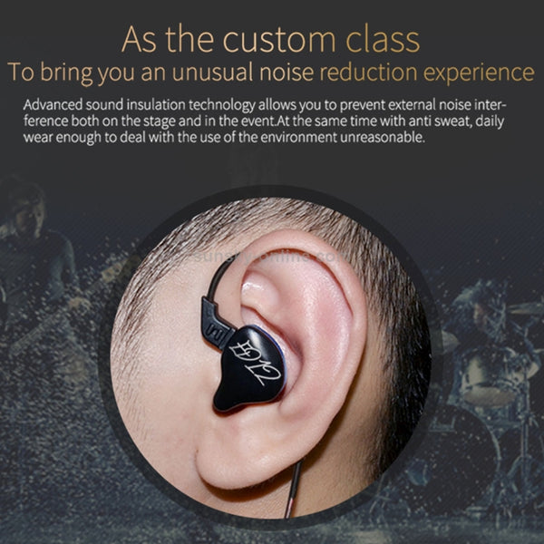 KZ ED12 3.5mm Jack Hanging Ear Sports Design In-Ear Style Wire Control Earphone, Cable Length: 1.2m