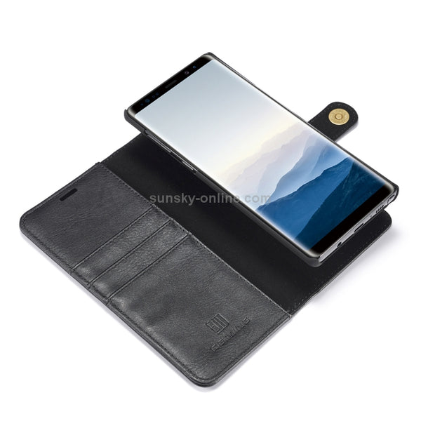 DG.MING Crazy Horse Texture Flip Detachable Magnetic Leather Case for Galaxy Note 9, with ...(Black)