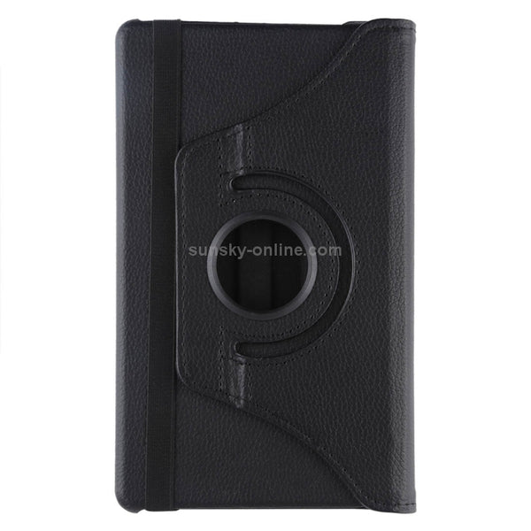 Litchi Texture Rotating ClassicBusiness Horizontal Flip Leather Case for Galaxy Tab A 8.0 ...(Black)