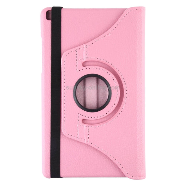 Litchi Texture Rotating ClassicBusiness Horizontal Flip Leather Case for Galaxy Tab A 8.0 T...(Pink)