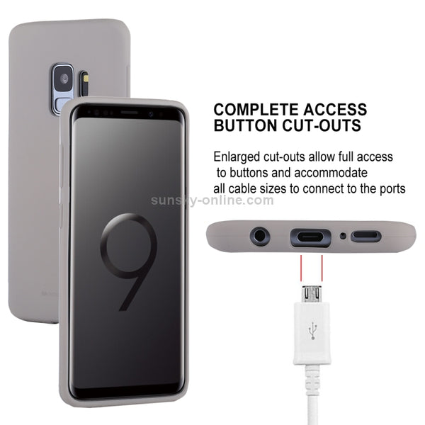 GOOSPERY SOFT FEELING for Galaxy S9 TPU Drop-proof Soft Protective Back Cover (Grey)