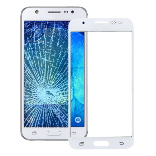 For Galaxy J5 J500 Front Screen Outer Glass Lens (White)
