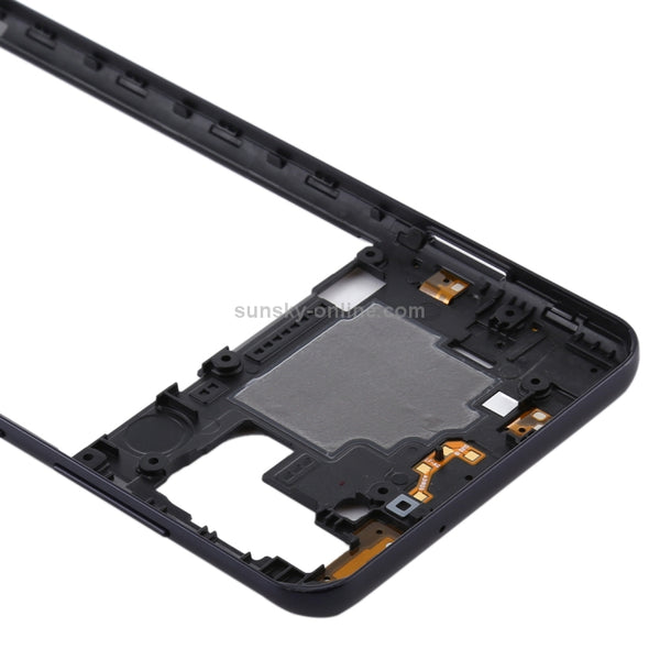 For Samsung Galaxy A21s Middle Frame Bezel Plate (Black)