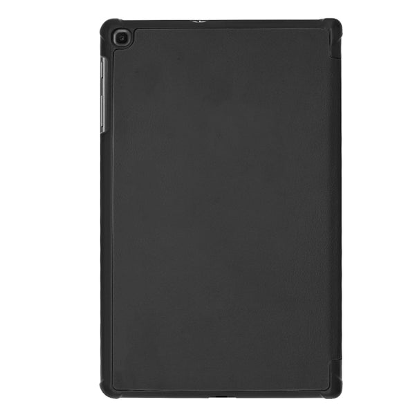 ENKAY PU Leather Plastic Bottom Case with Three-folding Holder for Galaxy Tab A 10.1 (2019...(Black)
