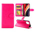 For iPhone 12 mini Crazy Horse Texture Leather Horizontal Flip Protective Case with Hold...(Magenta)