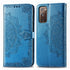 For Galaxy S20 FE S20 Lite Mandala Flower Embossed Horizontal Flip Leather Case with Bracke...(Blue)