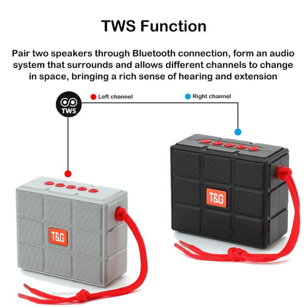 T&G TG311 LED Flashlight Portable Bluetooth Speaker, Support