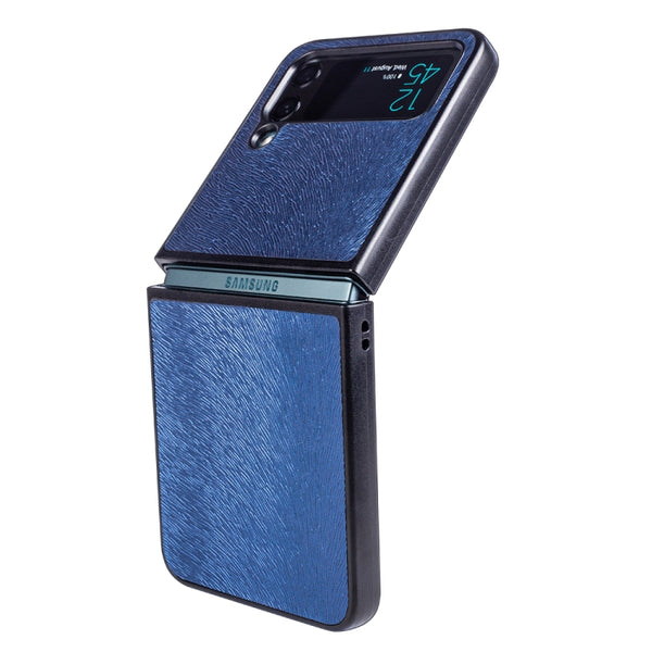 For Samsung Galaxy Z Flip4 Peacock Texture Phone Case(Blue)