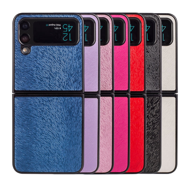 For Samsung Galaxy Z Flip4 Peacock Texture Phone Case(Blue)