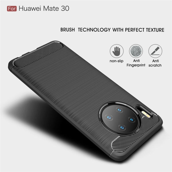 Brushed Texture Carbon Fiber TPU Case for Huawei Mate 30