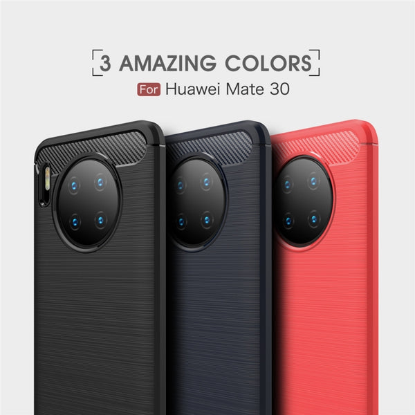 Brushed Texture Carbon Fiber TPU Case for Huawei Mate 30