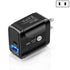 18W PD QC 3.0 Fast Charge Travel Charger Power Adapter With LED Indication Function(US Plug Black)