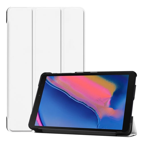 Custer Texture Horizontal Flip Leather Case for Galaxy Tab A 8.0 (2019) P205 P200, with Th...(White)