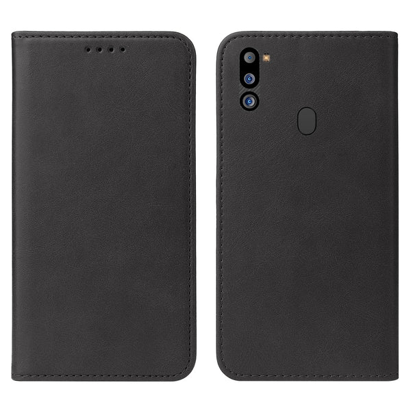 For Samsung Galaxy M21 2021 Magnetic Closure Leather Phone C