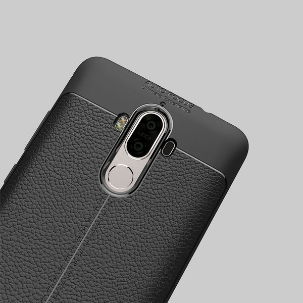 For Huawei Mate 9 Litchi Texture Full Coverage TPU Protectiv