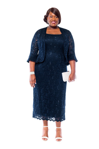 lace jacket dress plus size