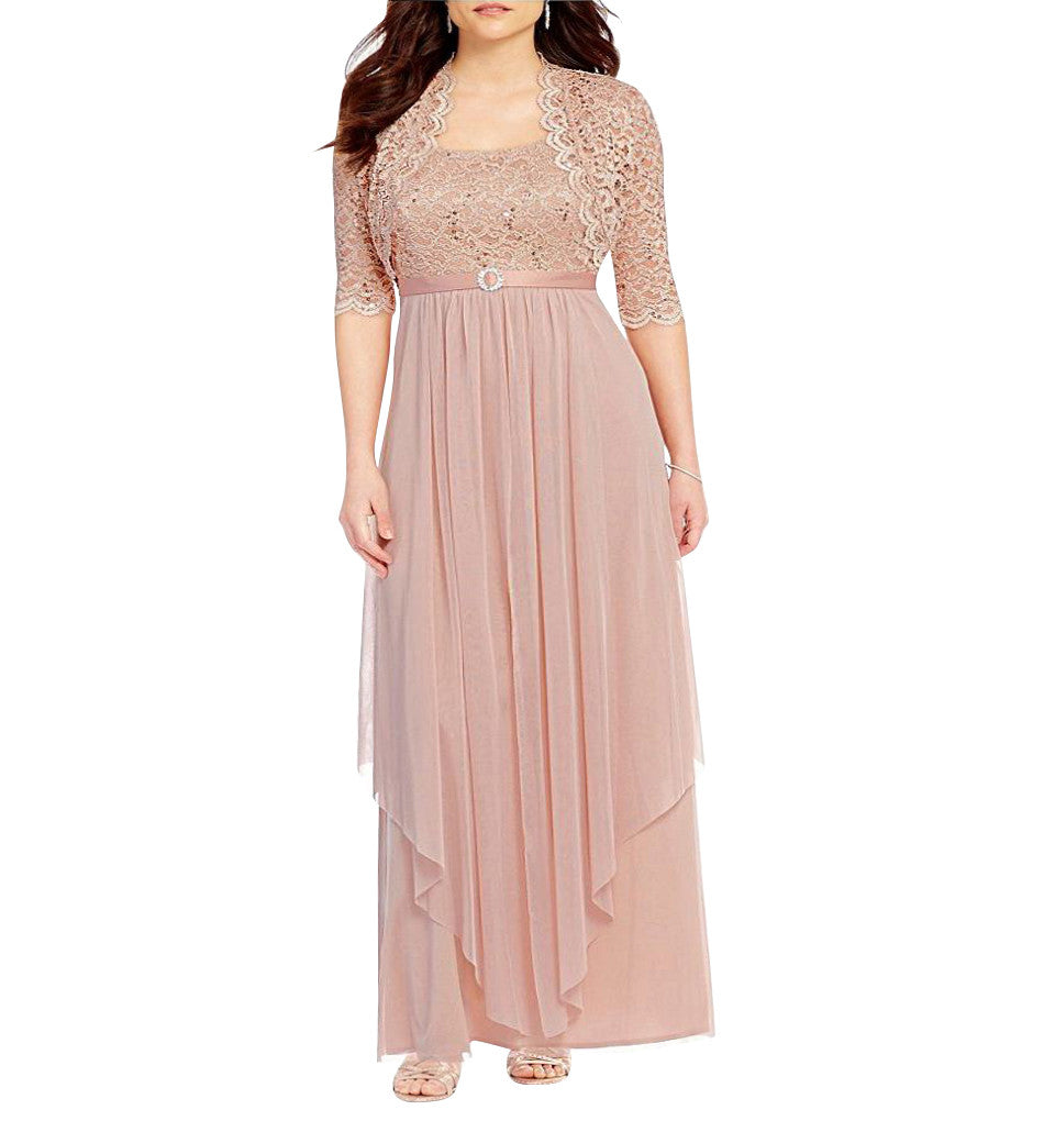 pink mother of the bride dresses plus size