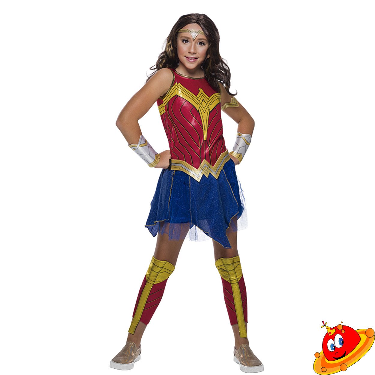 Costume Carnevale Ragazza Bambina Eroina Wonder Super Girl Tg 3-4 anni