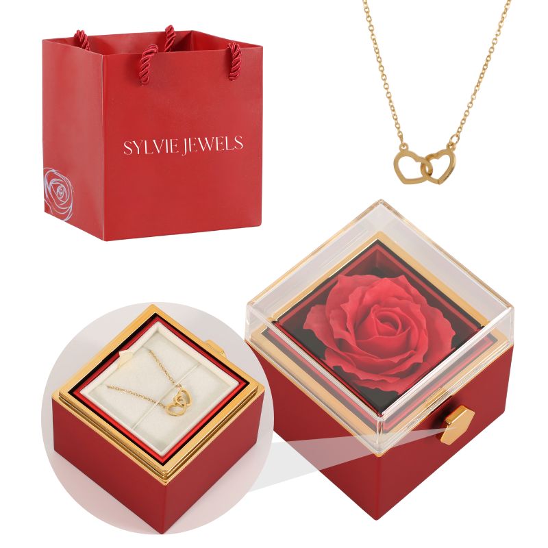 Coffret Rose Éternelle avec Collier Gravé - Sylvie Jewels product image