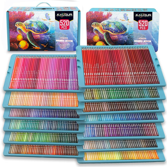 KALOUR Pro Pastel Chalk Colored Pencils,Set of 50 Colors,Color