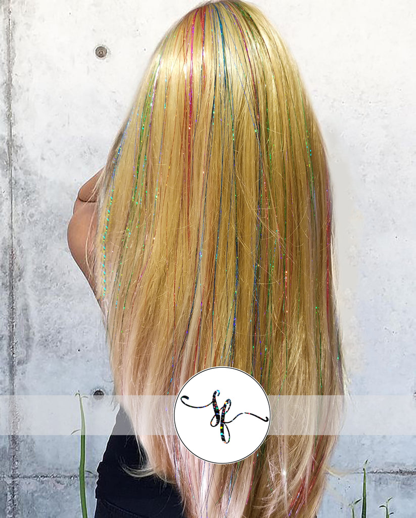 15 Colors Sparkling & Shiny 40" Fairy Hair, 1500 Strands | Splash of