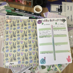 Cacti & Crystals Customer bullet journal