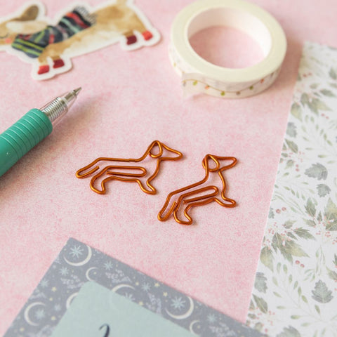 Teeny dachshund paper clips