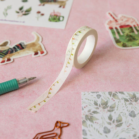 Watercolour washi tape twinkling lights