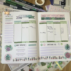 Cacti & Crystals Customer bullet journal