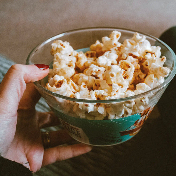 Gesunde Snacks mit Geschmackspulver: Popcorn