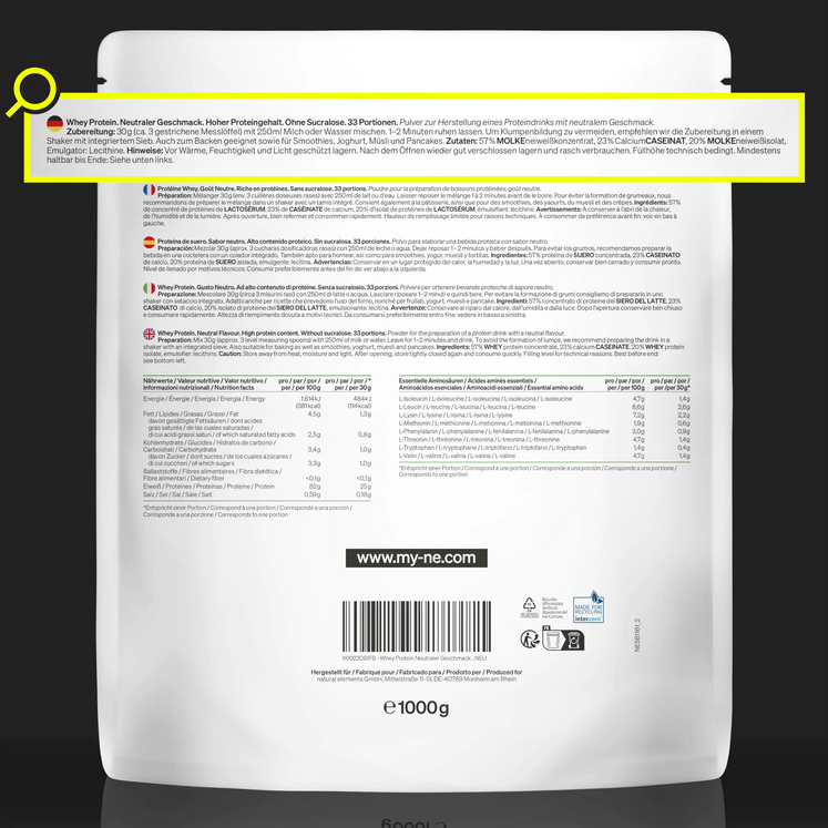 Whey Protein Pulver