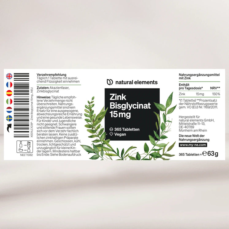 Zink Bisglycinat Tabletten 15mg