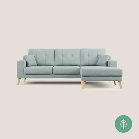 Sofa mit Chaiselongue und umweltfreundlichem Stoff