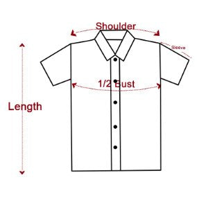 Button Shirt Size Chart