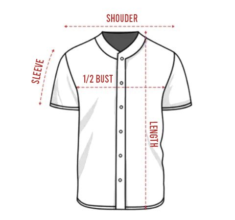 Jersey Shirt Size Chart