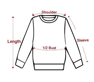 Ugly Sweater Size Chart